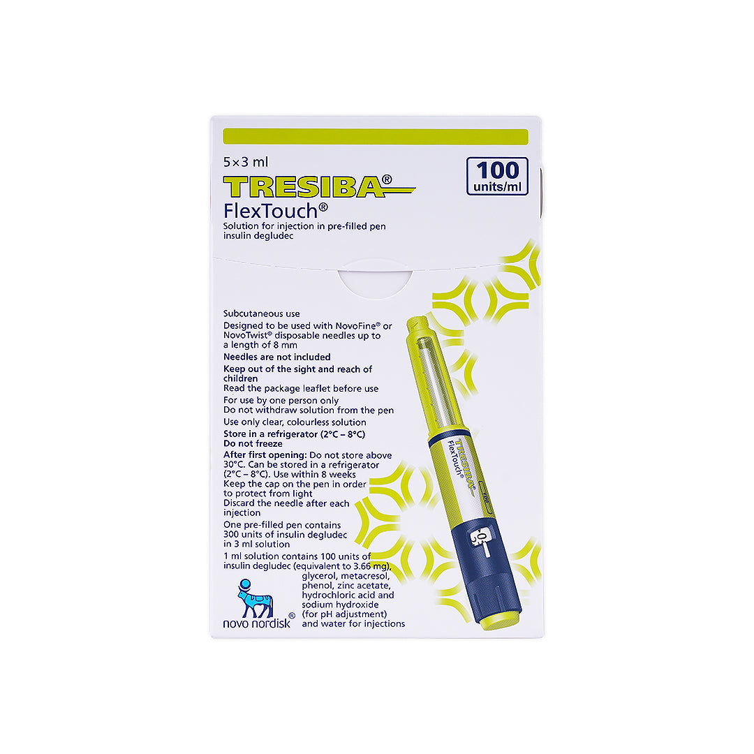 TRESIBA FLEXTOUCH 100IU/ML 5PEN 3ML