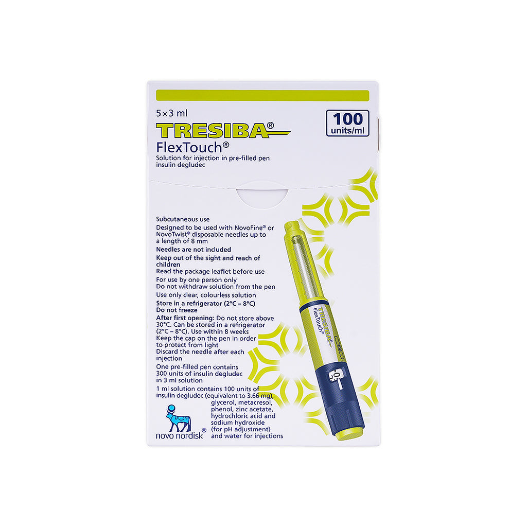 TRESIBA FLEXTOUCH 100IU/ML 5PEN 3ML