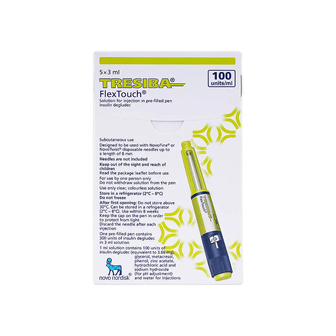 TRESIBA FLEXTOUCH 100IU/ML 5PEN 3ML