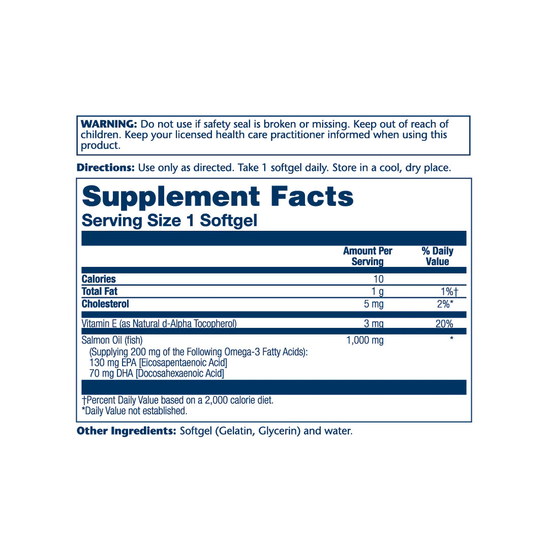 SOLARAY SALMON OIL 1000MG 90 SOFTGELS