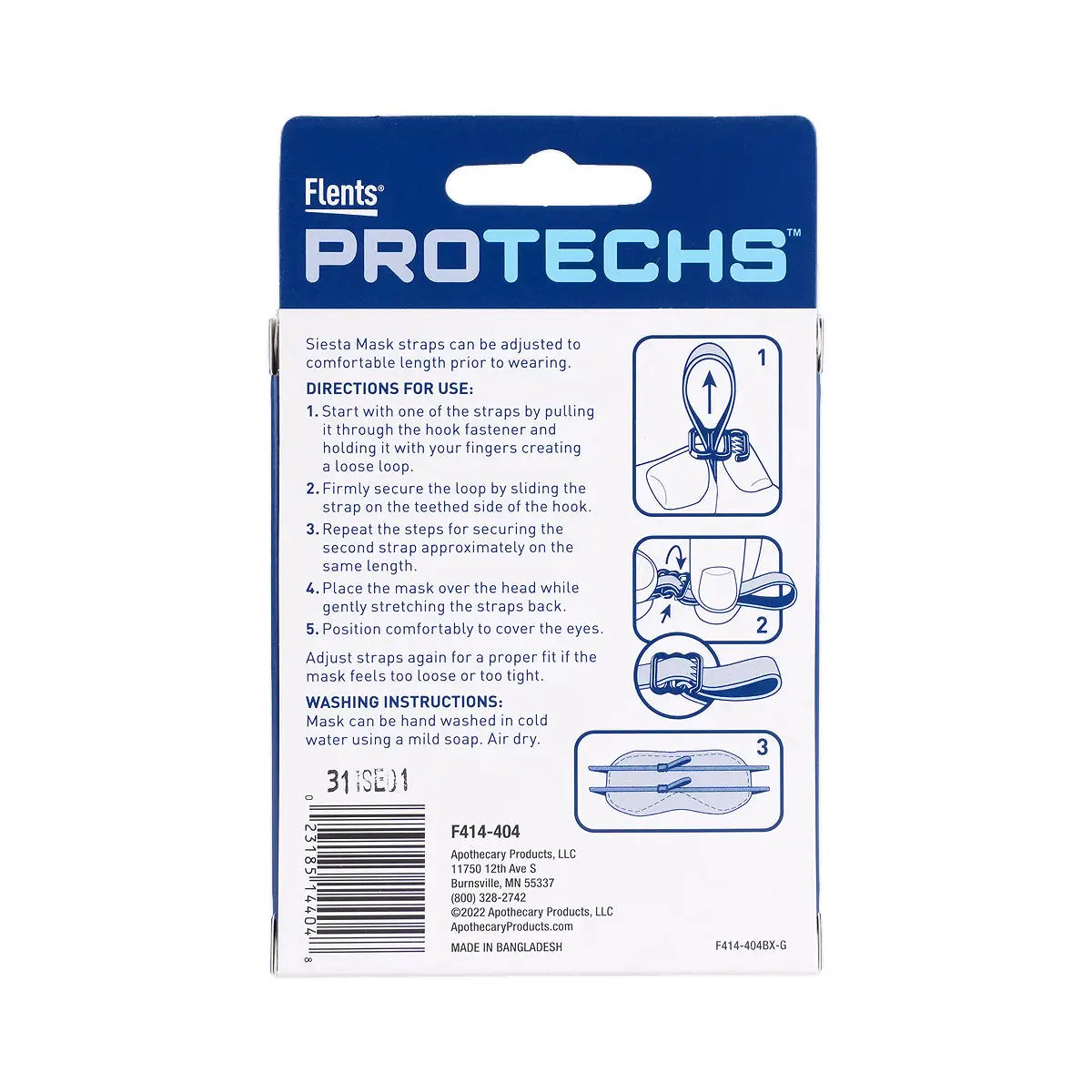 36617-Flents Sleep Mask Reusable F414-404 +6