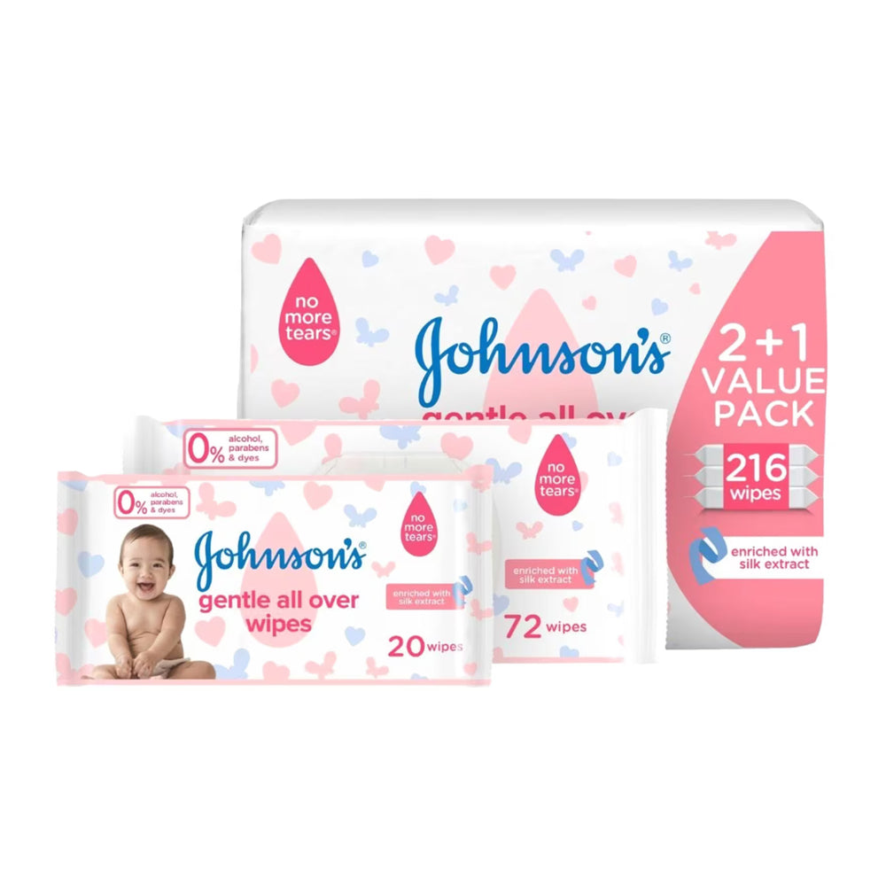 JOHNSON GENTLE ALL OVER (2+1) 216 WIPES
