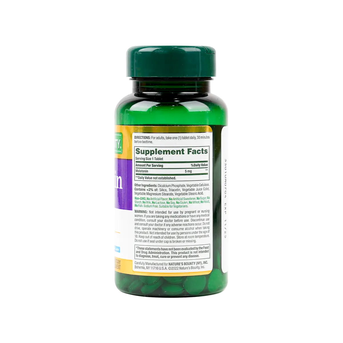 36732-Natures Bounty Melatonin Bi-Layer 5mg 60tab +1