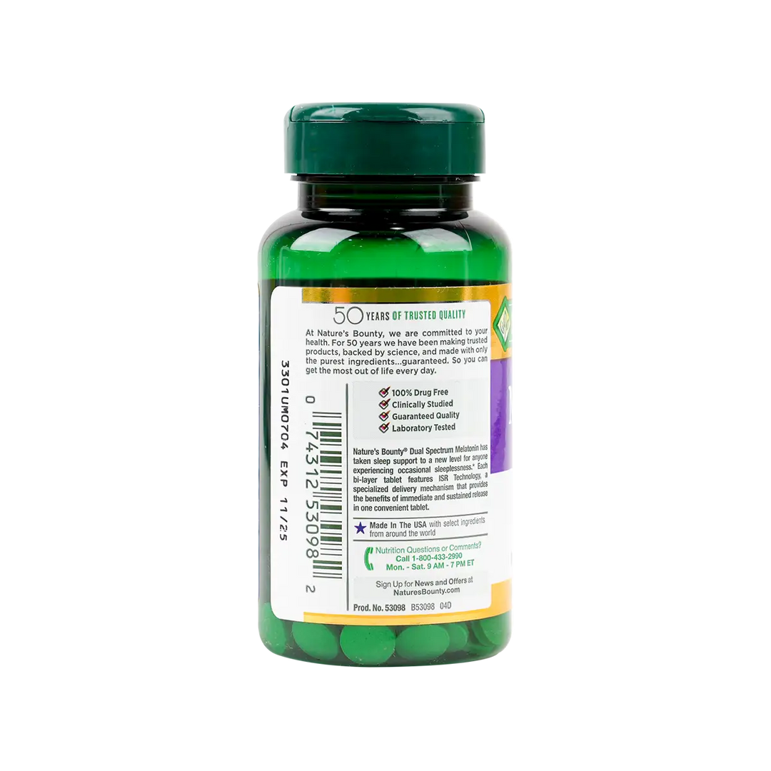 36732-Natures Bounty Melatonin Bi-Layer 5mg 60tab +2