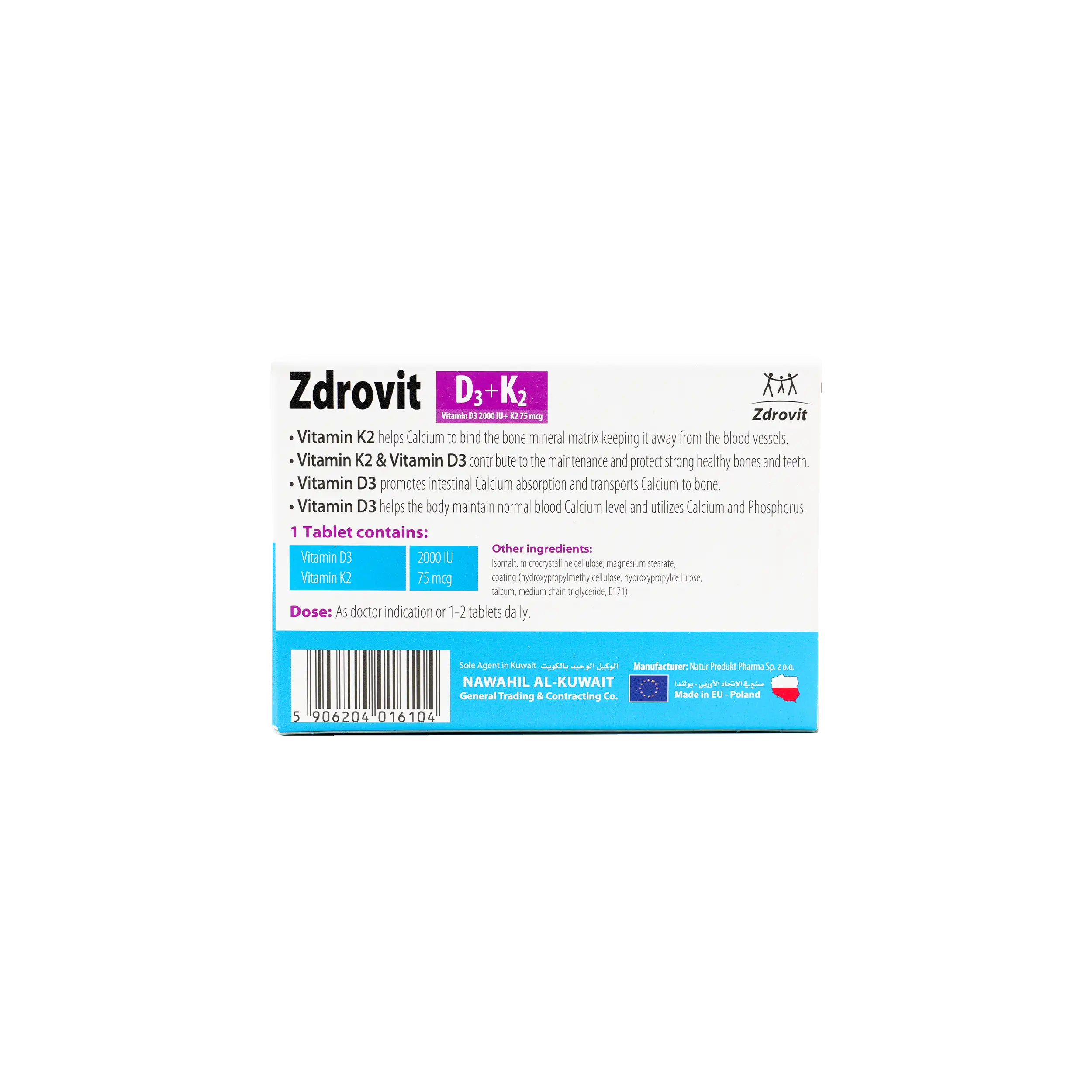 ZDROVIT D3+K2 60TAB