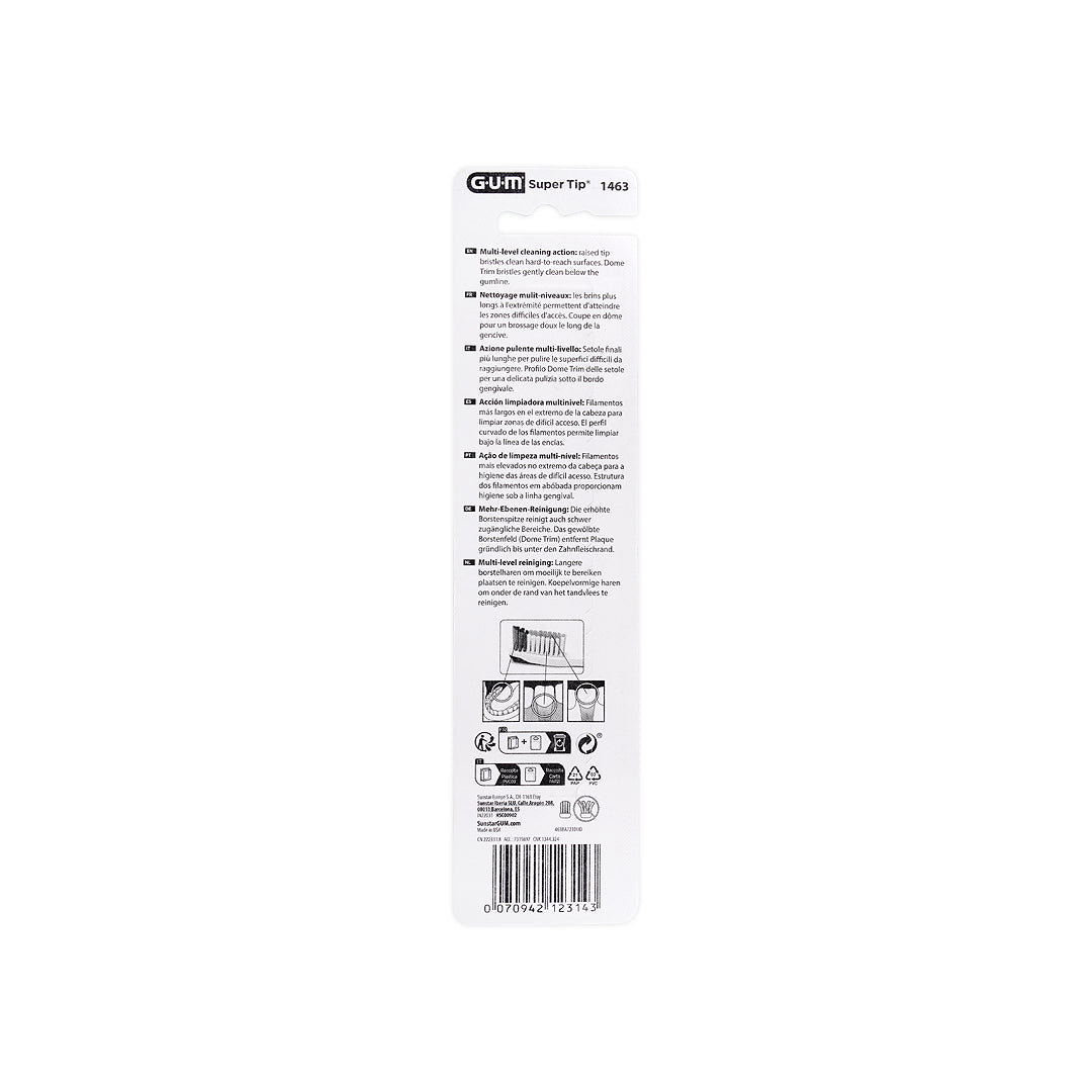 Gum Super Tip Bonus Pack Toothbrush 1463
