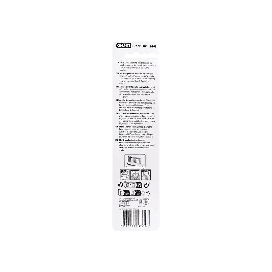 Gum Super Tip Bonus Pack Toothbrush 1463
