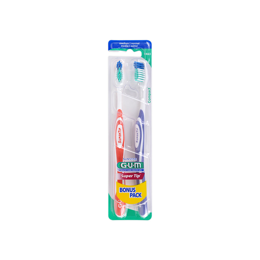 Gum Super Tip Bonus Pack Toothbrush 1463
