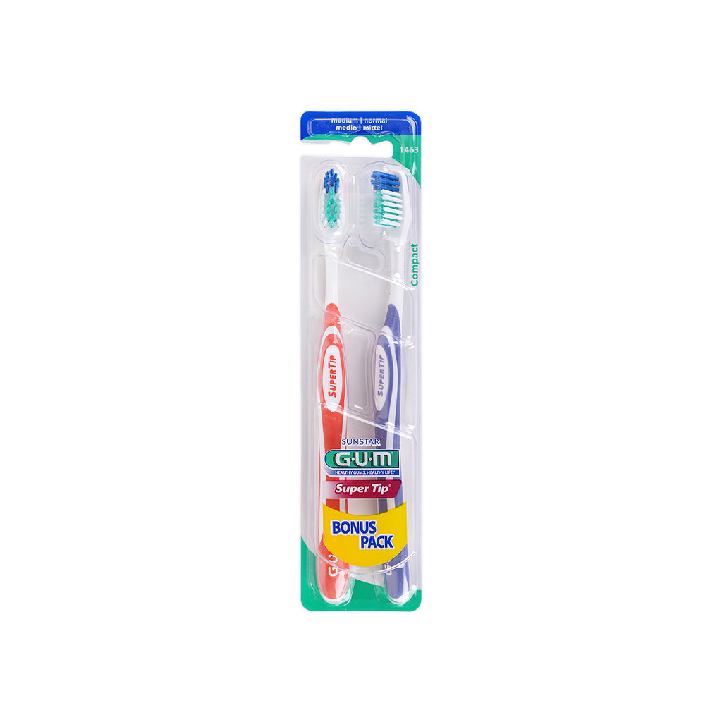 Gum Super Tip Bonus Pack Toothbrush 1463
