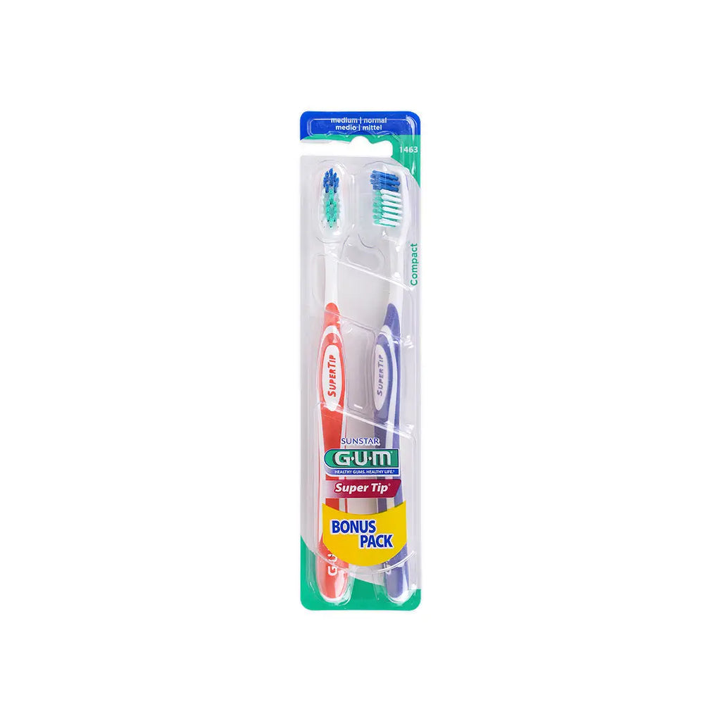 Gum Super Tip Bonus Pack Toothbrush 1463
