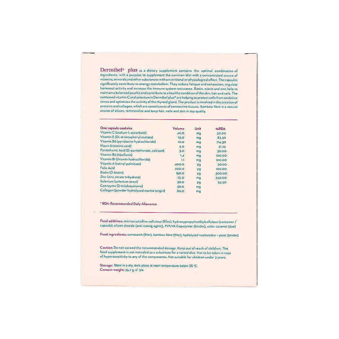 36807-Dermibel Plus 60 Cap +3