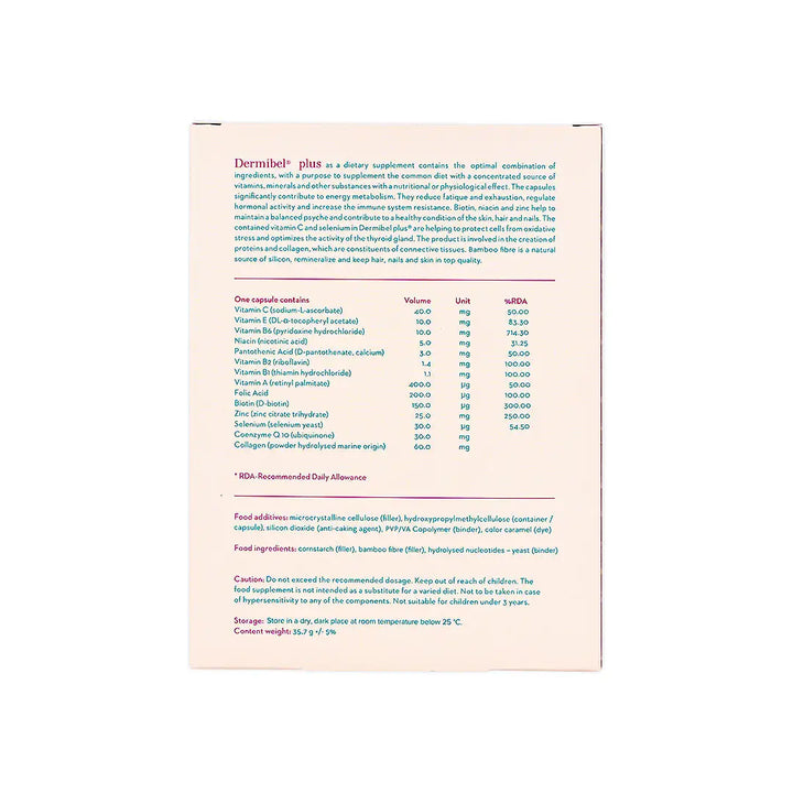 36807-Dermibel Plus 60 Cap +3