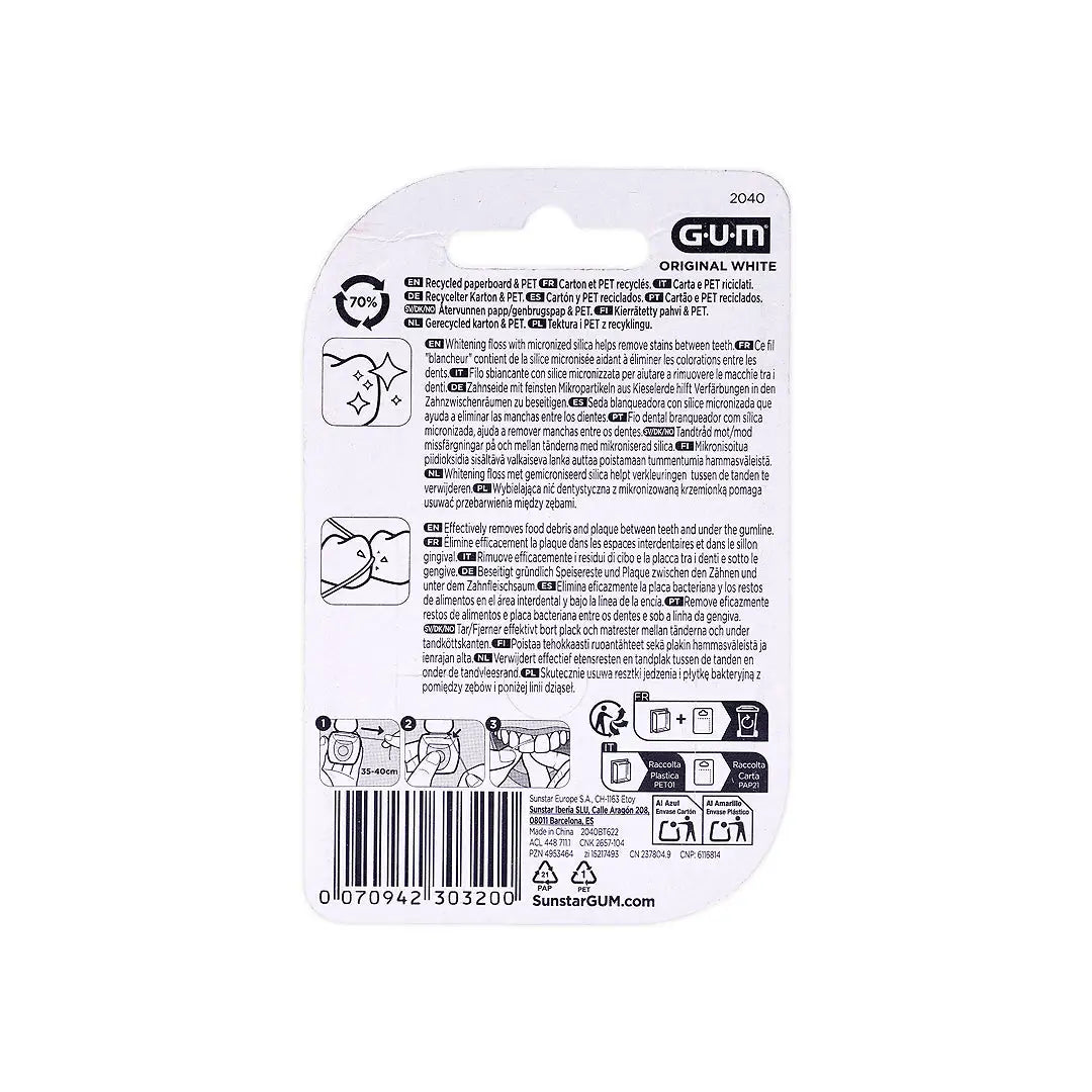 GUM Original White Floss Waxed 30m
