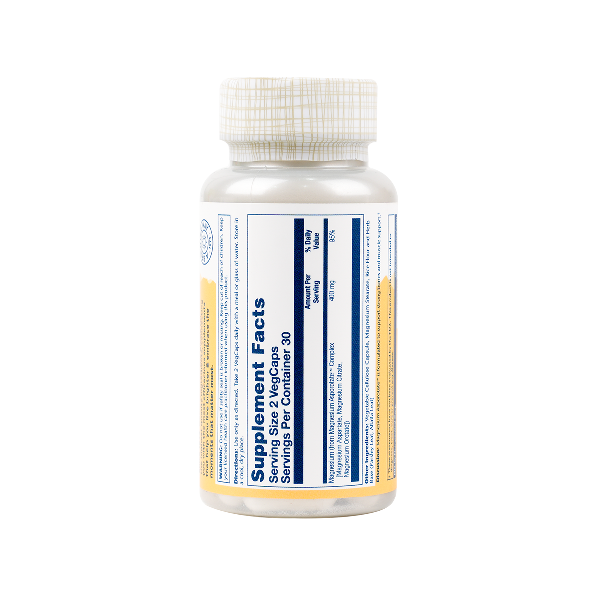 Solaray Magnesium Asporotate 400mg 60vegcap