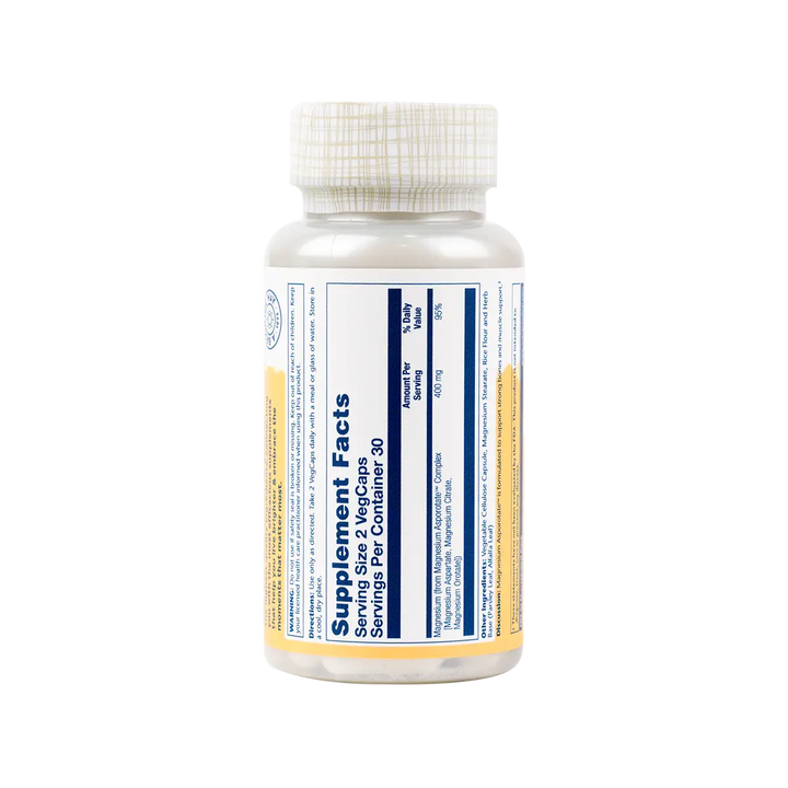 37085-Solaray Magnesium Asporotate 400mg 60vegcap +1