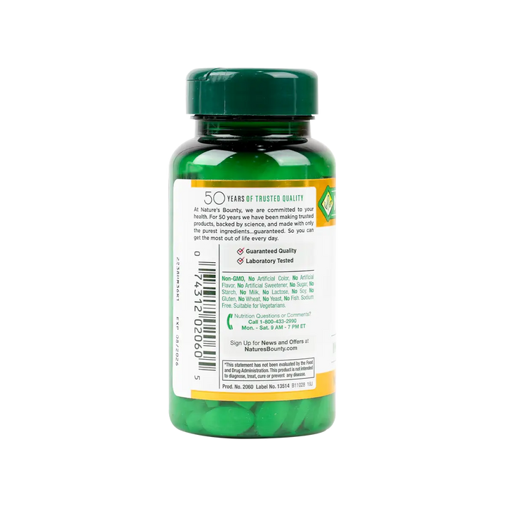 37186-NATURES BOUNTY ZINC 50MG 100 CAPLETS +2