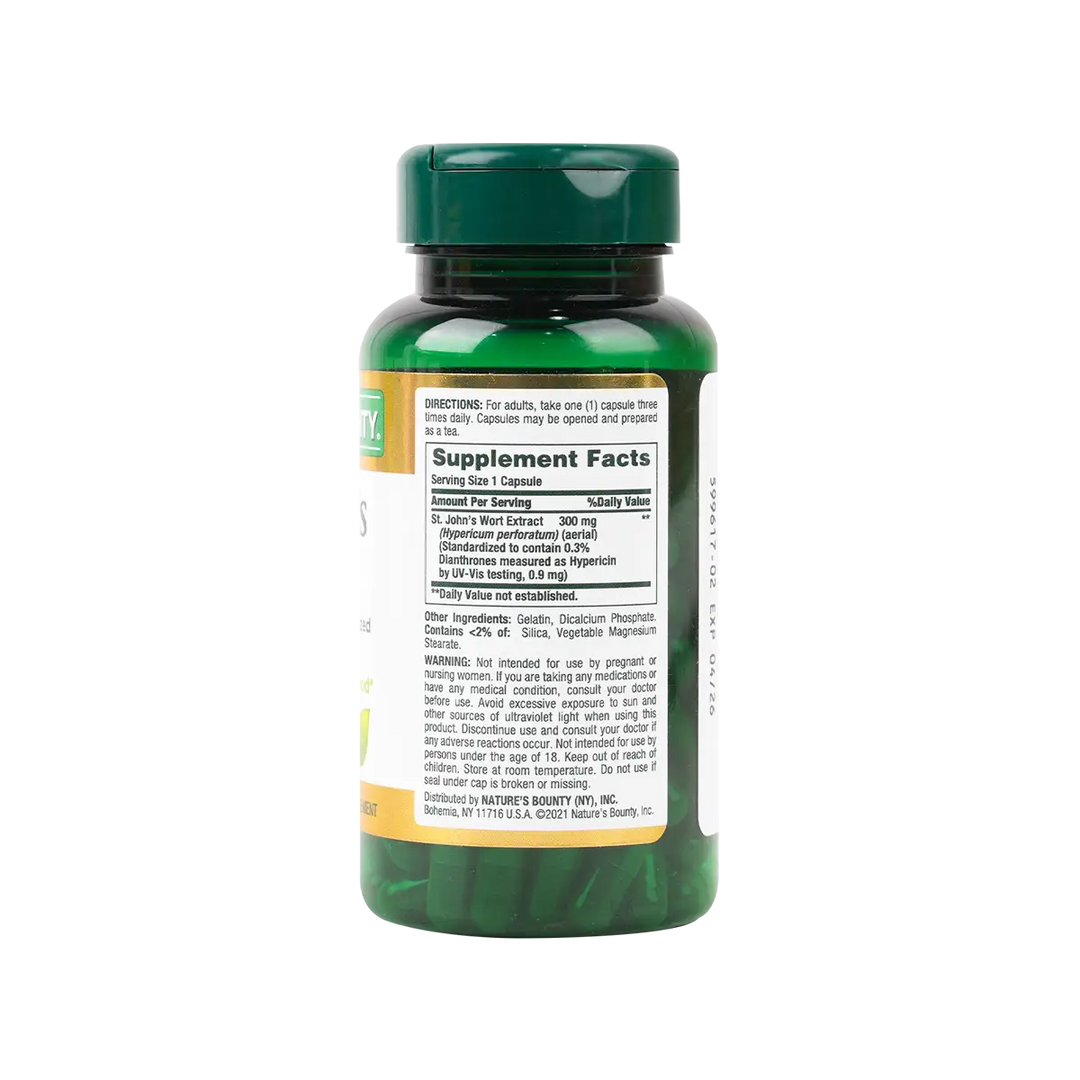 37187-Natures Bounty St.Johns Wort 300mg 100 Cap +1