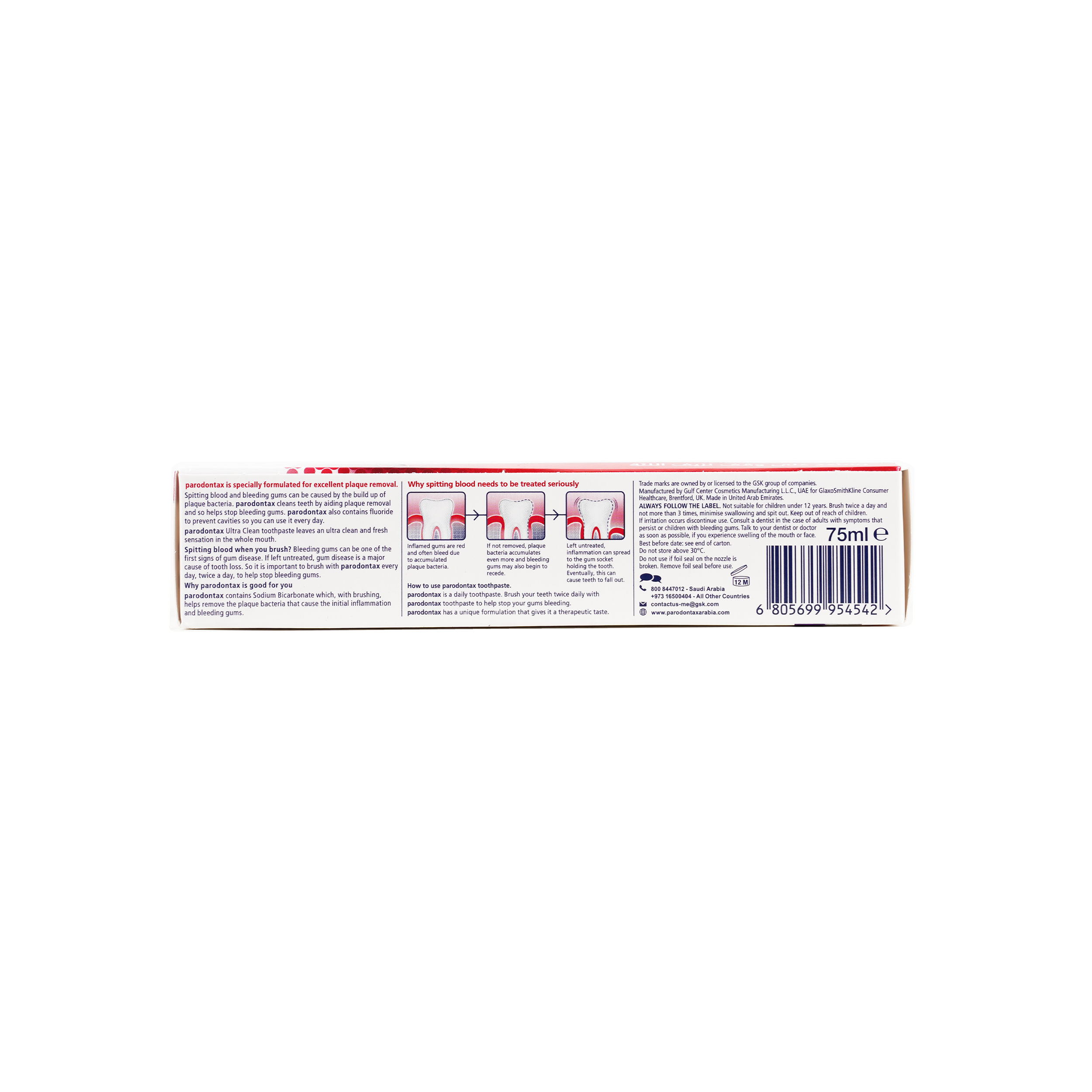 Parodontax Ultra Clean Toothpaste 75ml-GS342