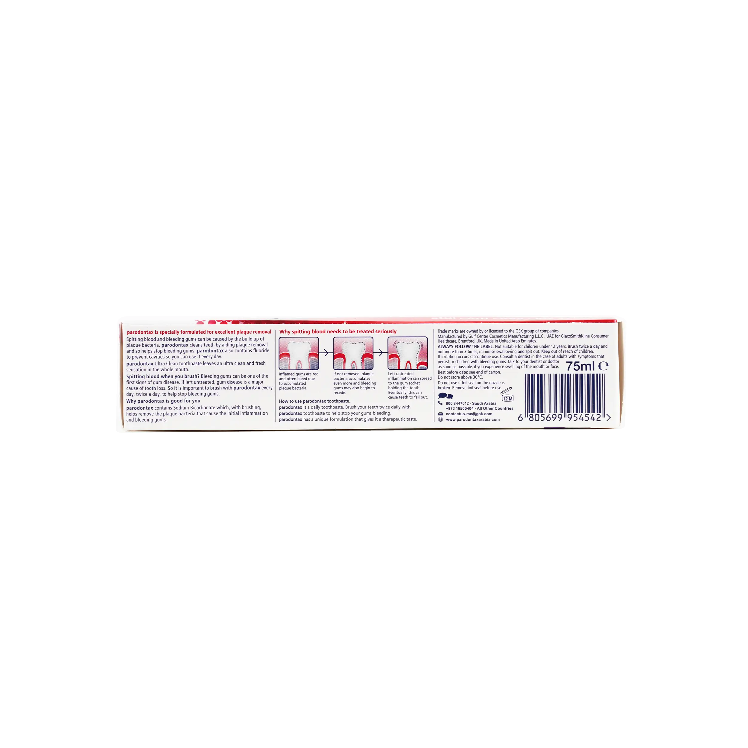 Parodontax Ultra Clean Toothpaste 75ml-GS342