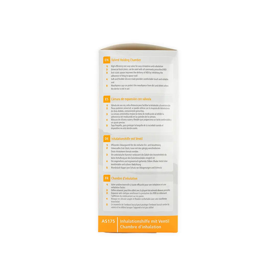 37244-Rossmax Aero Spacer Children 1-5 Years-Orange +2