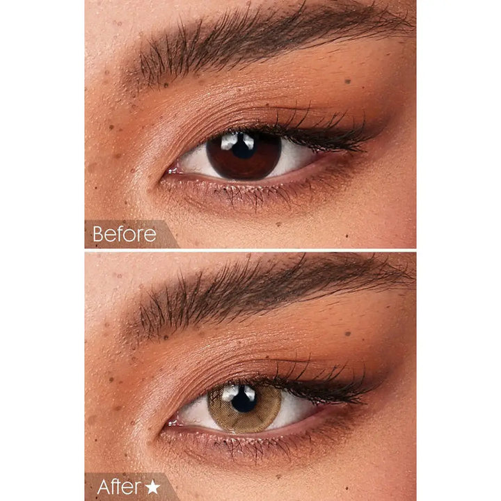 37392-Bella Color One Day Lens 10Pcs - Hazel Beige +2