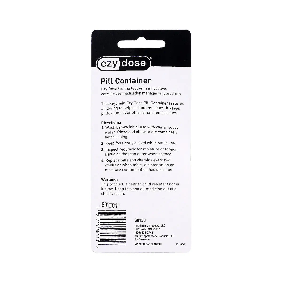 3-Ezy Dose Keychain Pill Container-68130 +2