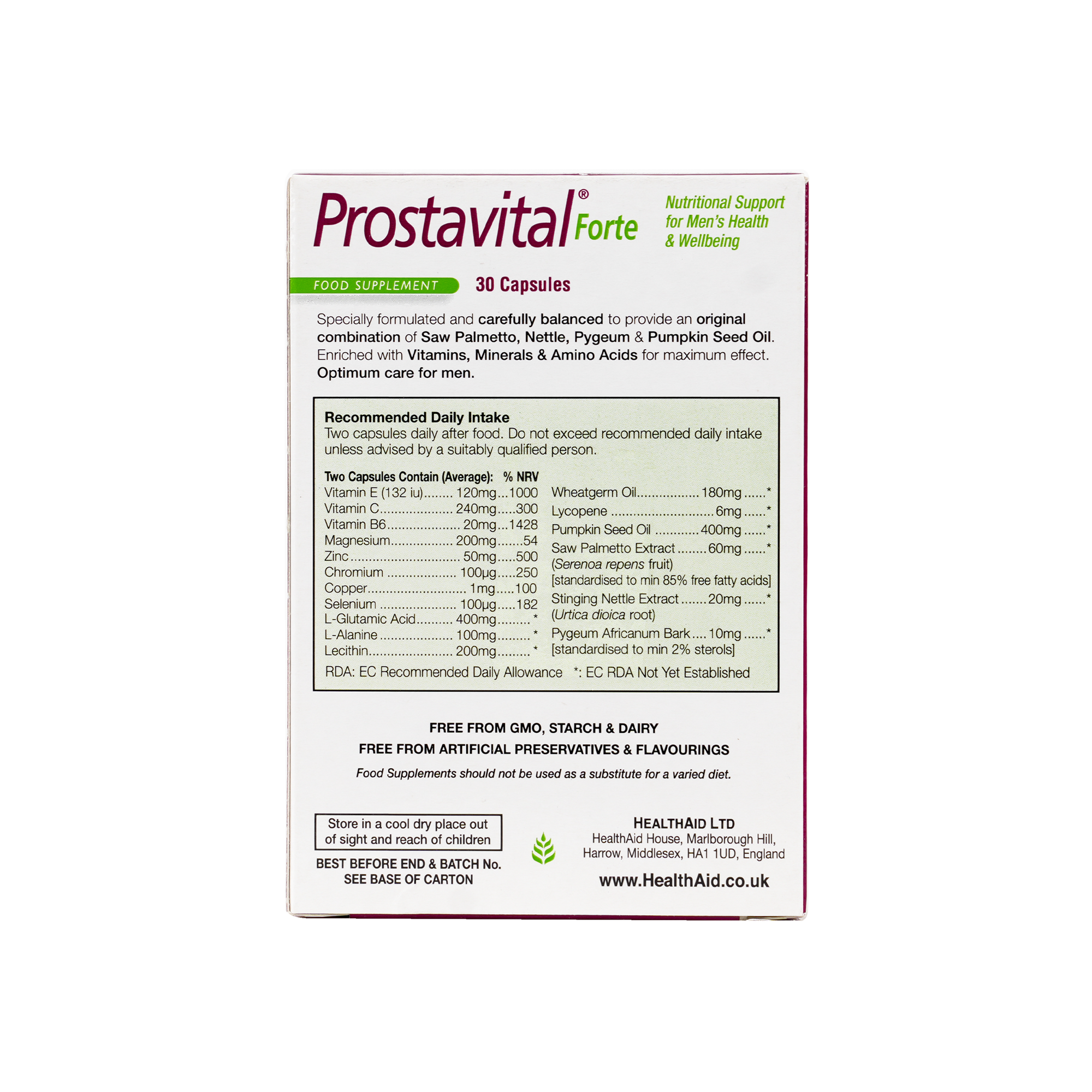 HEALTHAID PROSTAVITAL FORT 30CAP