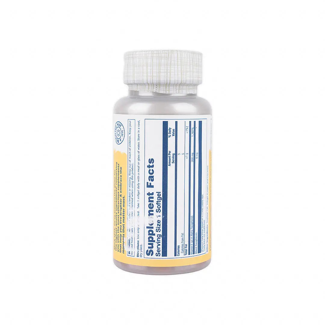 37552-Solaray Vitamin E 268mg 50 Softgels +2