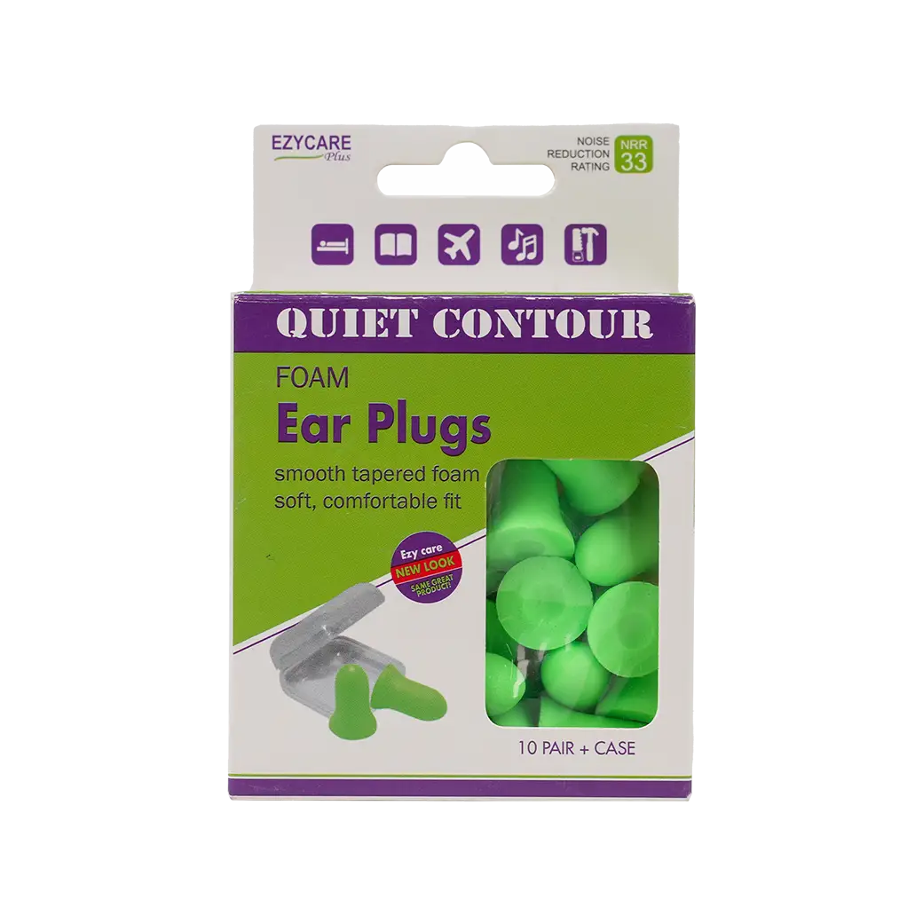 Ezycare Plus Quiet Contour Foam Ear Plugs 10Pair-10033