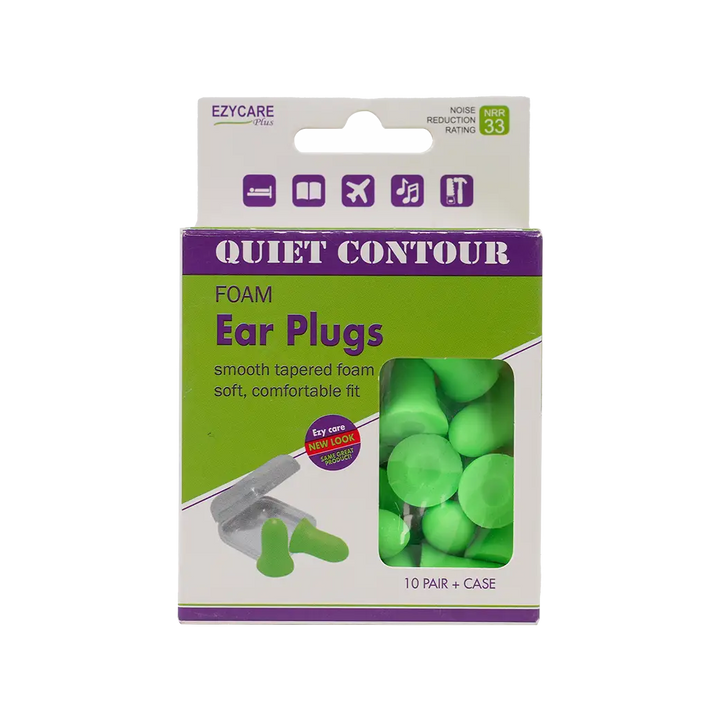 37608-Ezycare Plus Quiet Contour Foam Ear Plugs 10Pair +1