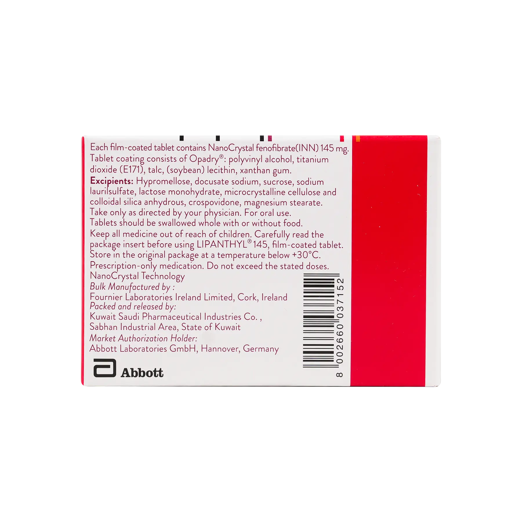 Lipanthyl 145Mg 30Tab