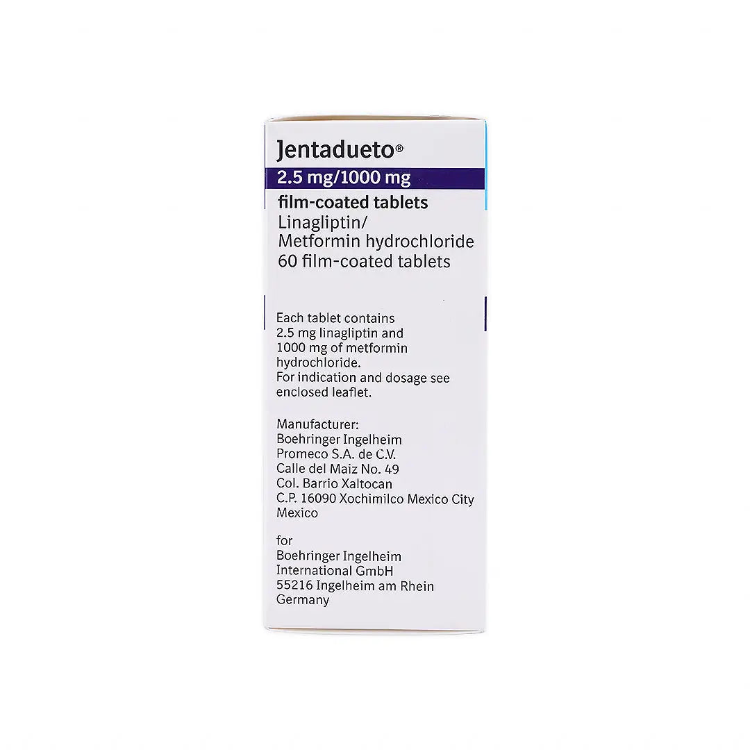 Jentadueto 2.5Mg/1000Mg 60 Tablets