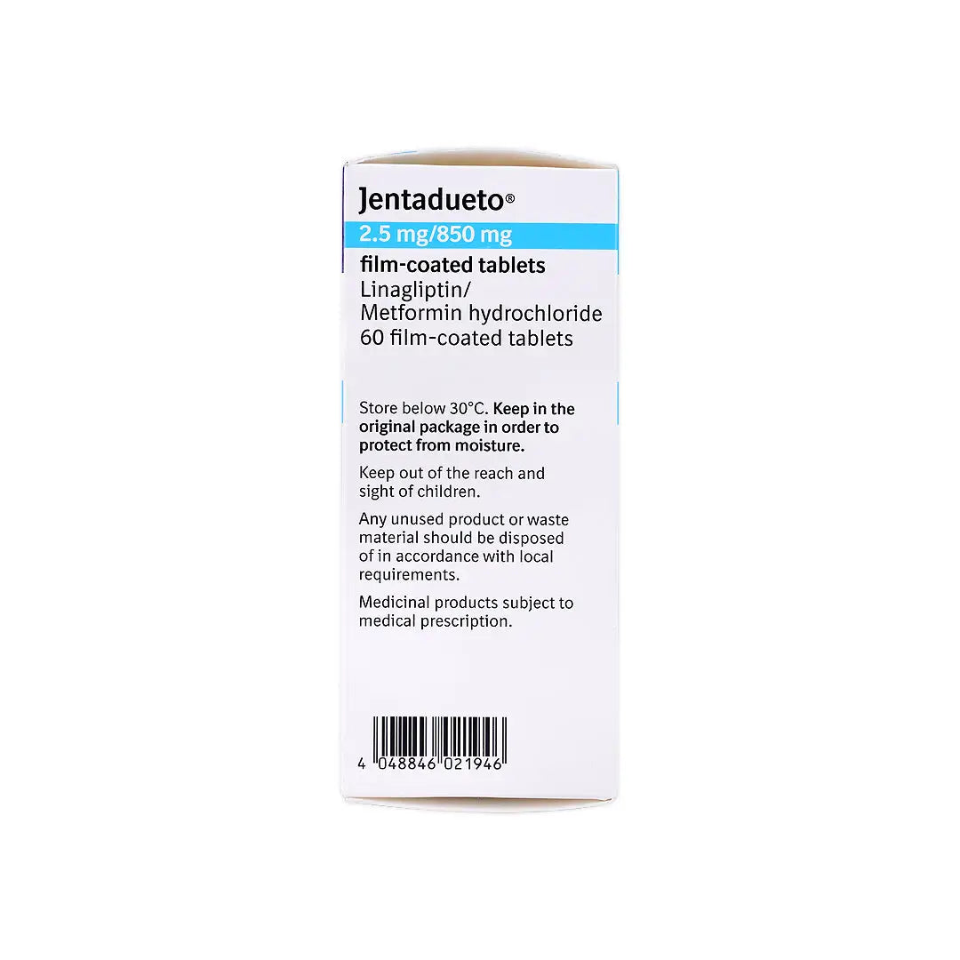 Jentadueto 2.5Mg/850Mg 60 Tablets