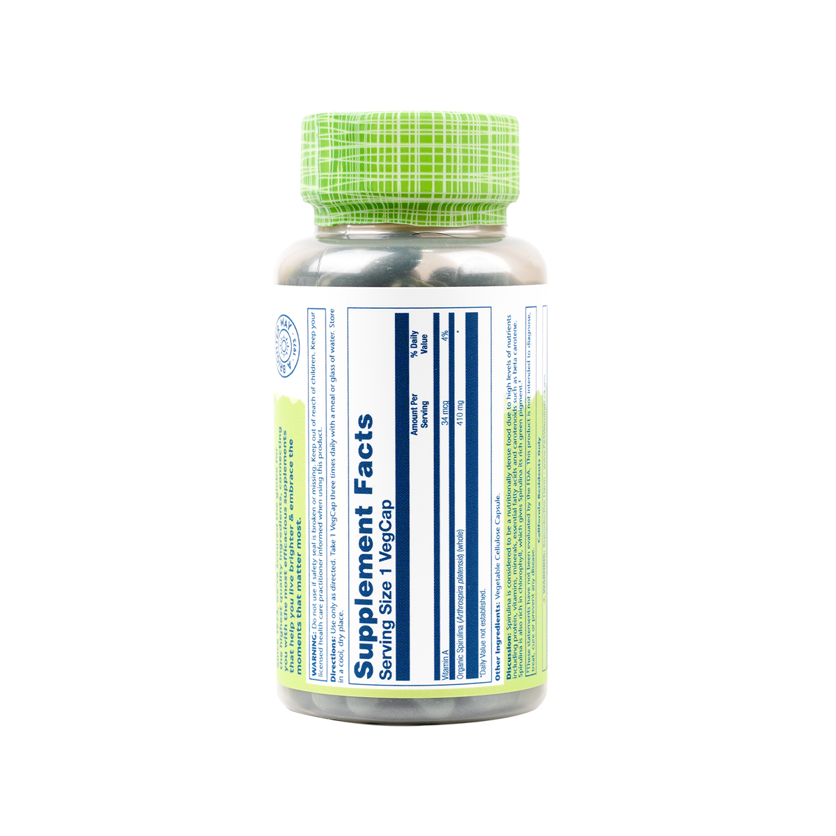 Solaray Spirulina 410mg 100vegcap