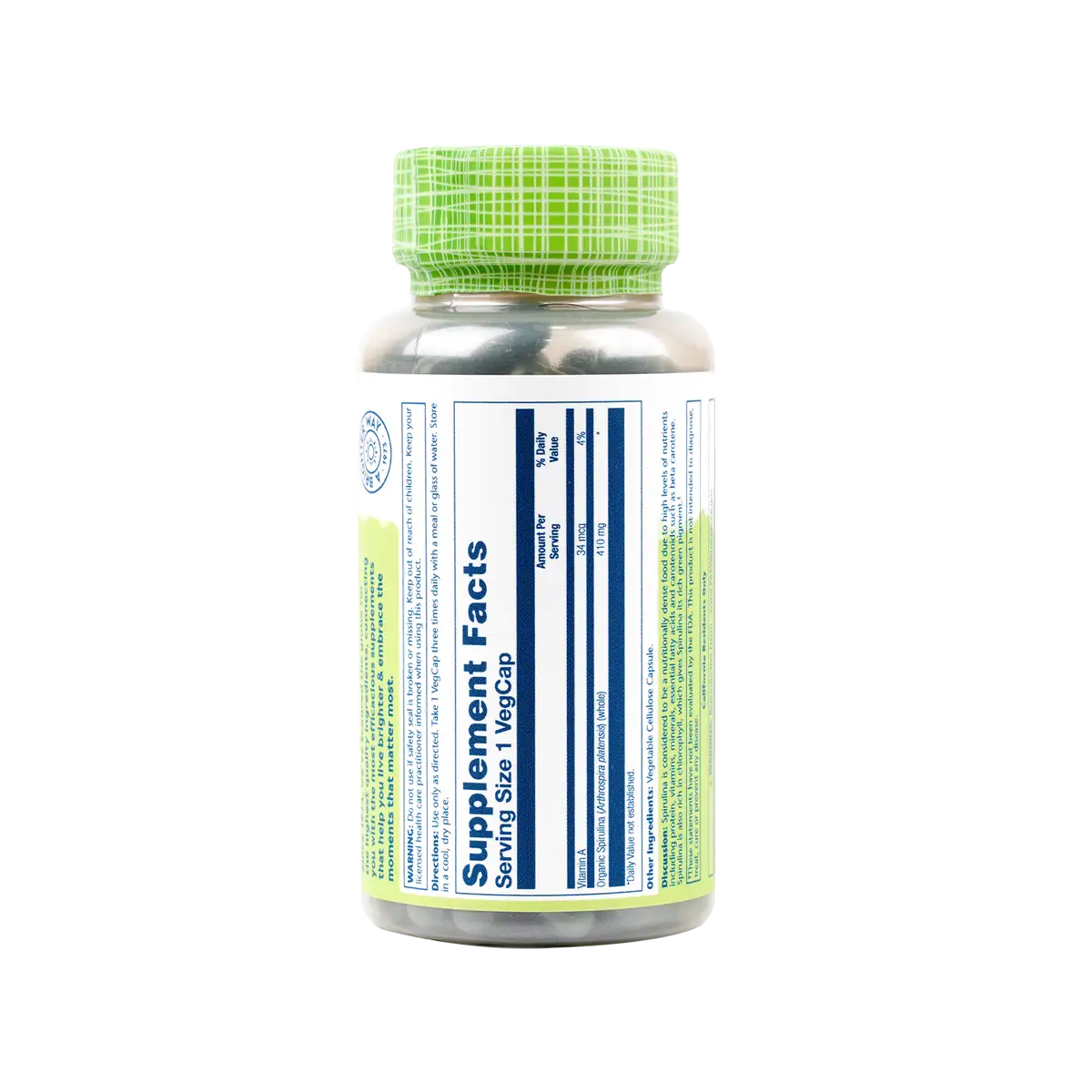 Solaray Spirulina 410mg 100vegcap