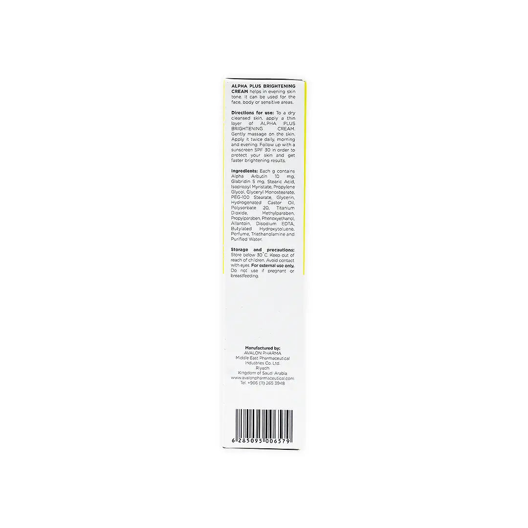 Avalon Alpha Plus Cream 30Gm