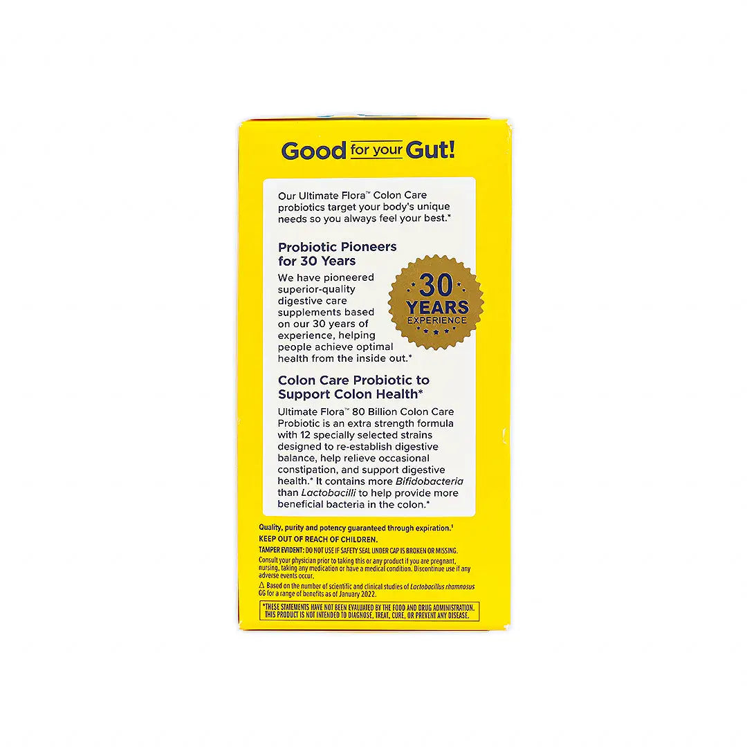 37761-Renew Life Flora 80 Billion Colon Care Probiotic 30Cap +2