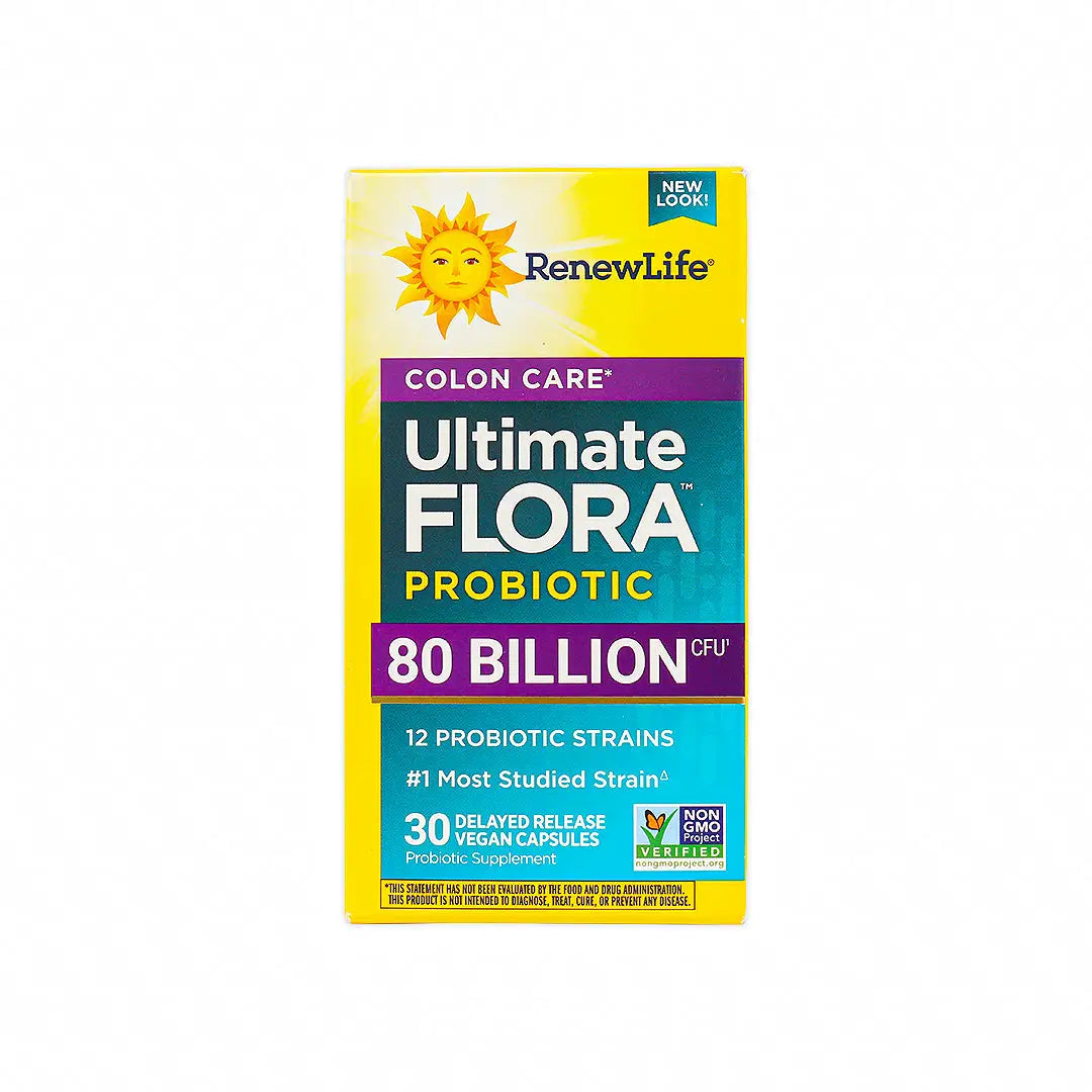 37761-Renew Life Flora 80 Billion Colon Care Probiotic 30Cap