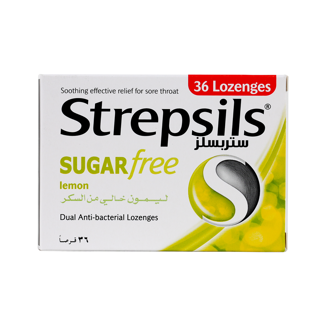 STREPSILS LEMON SUGAR FREE 36 LOZ