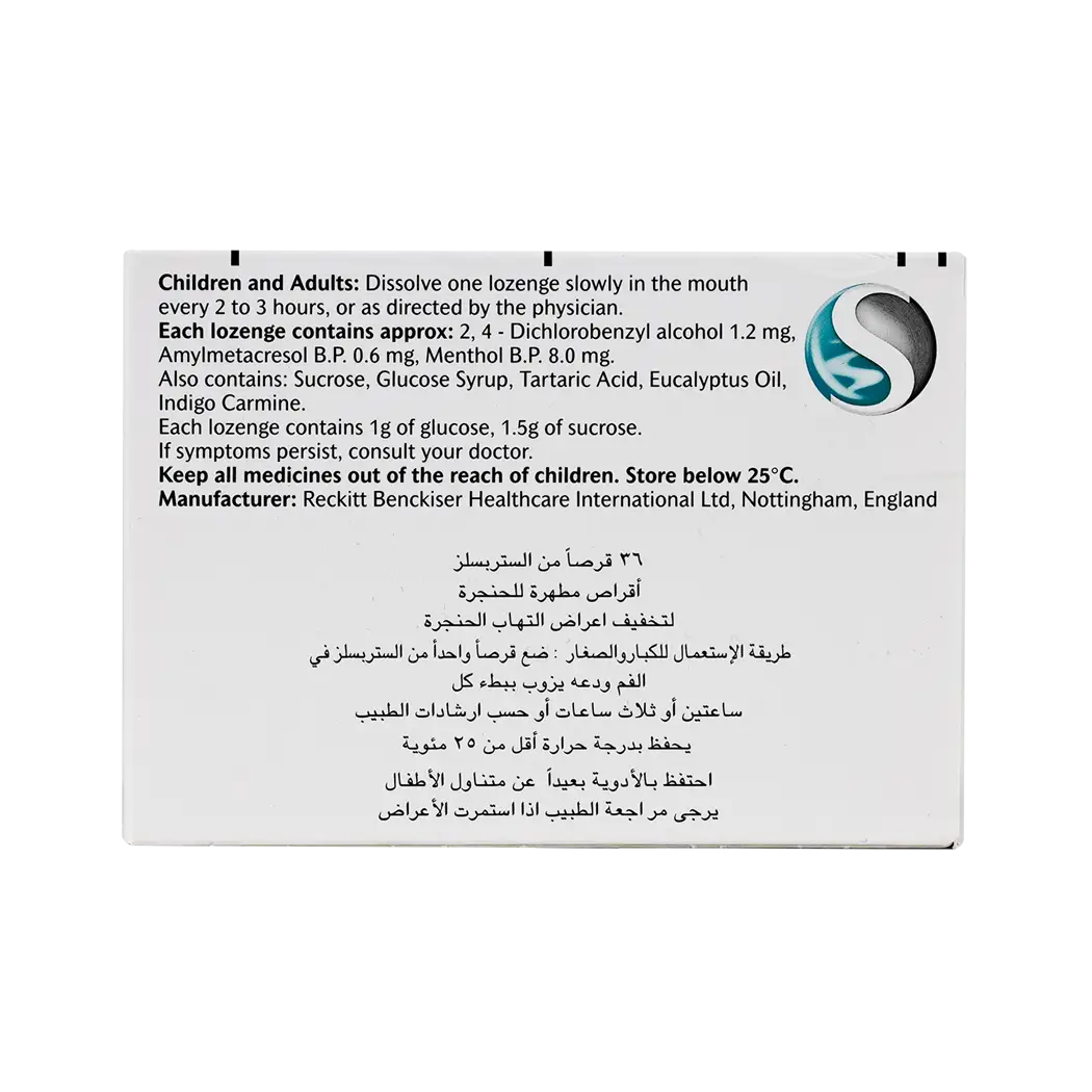 Strepsils Sore Throat & Blocked Nose Menthol 36 Loz