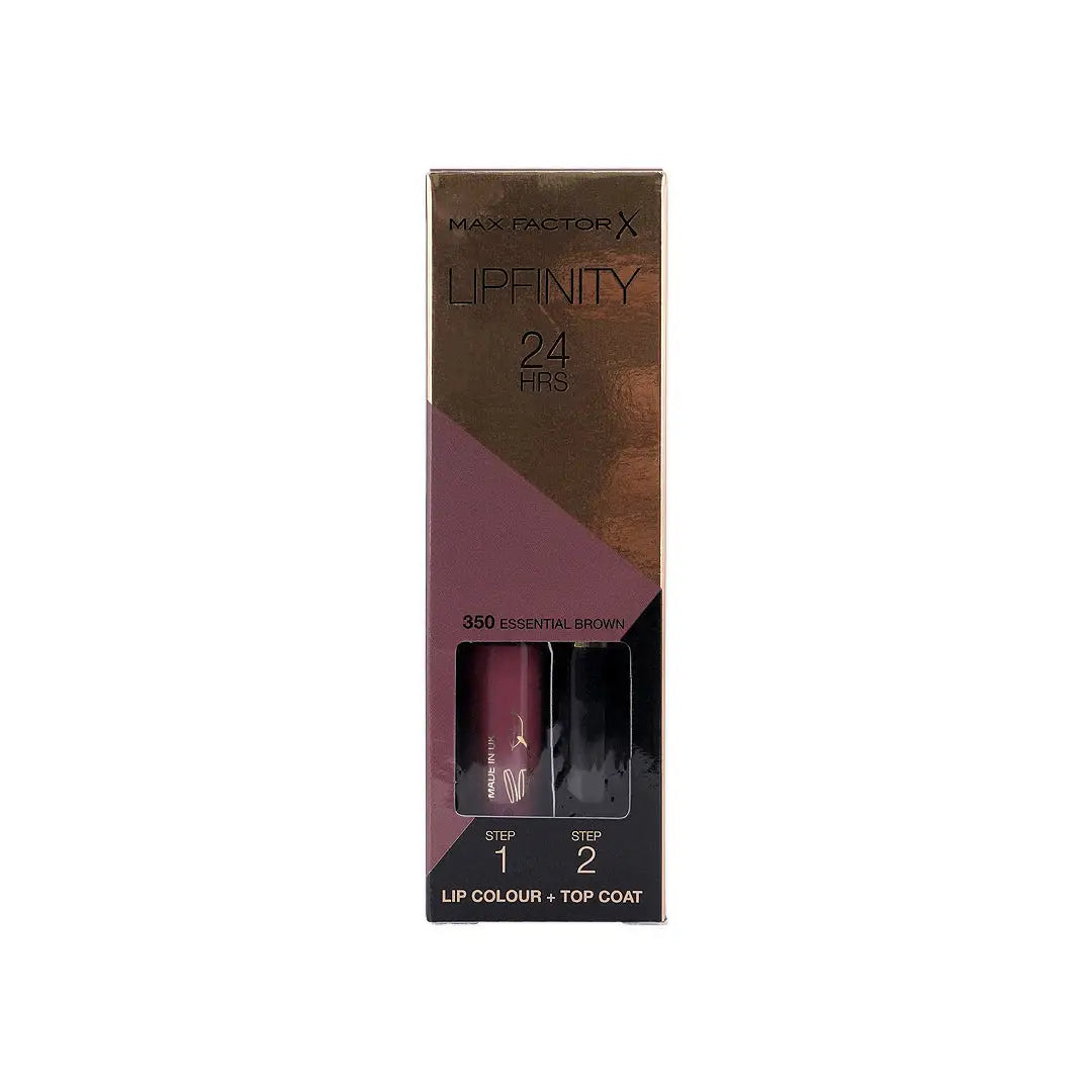37912-Max Factor Lipfinity 24H Lip Colour + Top Coat 350 - Brown