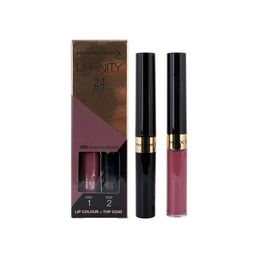 37912-Max Factor Lipfinity 24H Lip Colour + Top Coat 350 - Brown +4