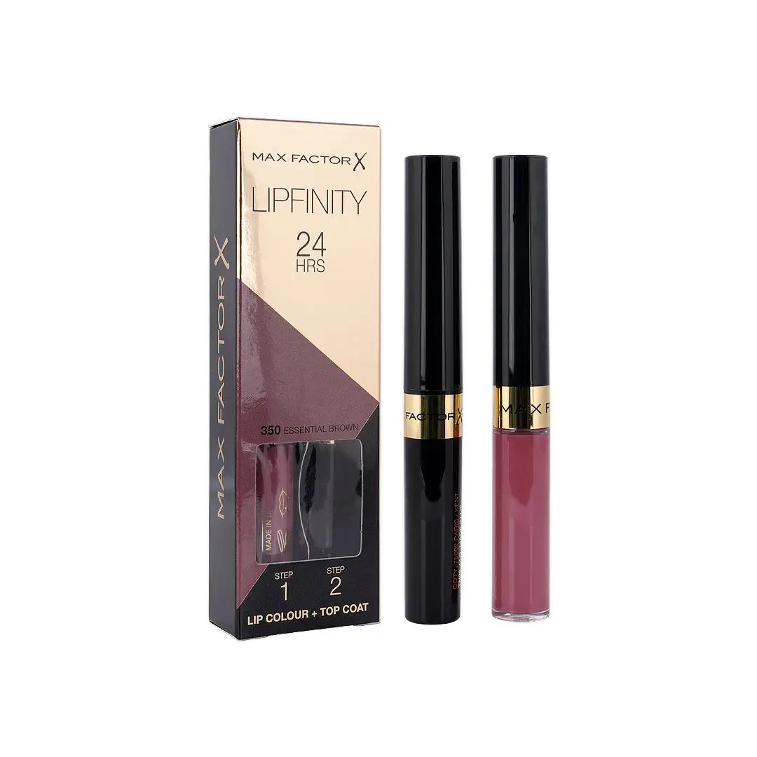 37912-Max Factor Lipfinity 24H Lip Colour + Top Coat 350 - Brown +5