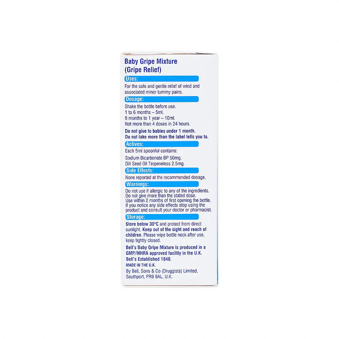 38192-Bells Baby Gripe Mixture 100ml +7