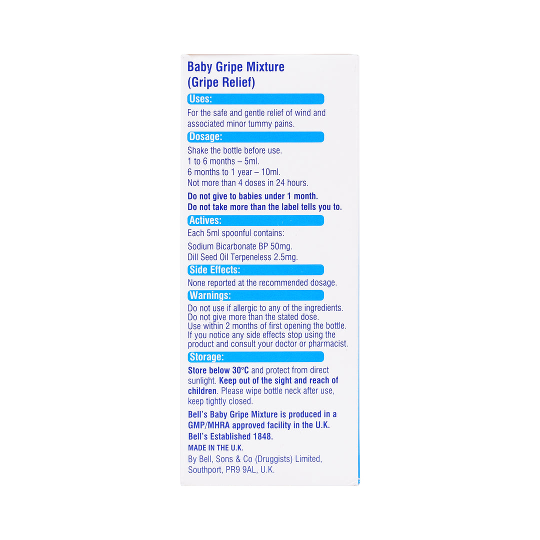 38192-Bells Baby Gripe Mixture 100ml +3