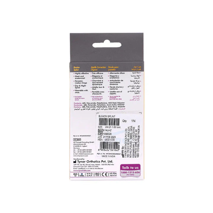 38198-Tynor Bunion Splint-K14 UN +4