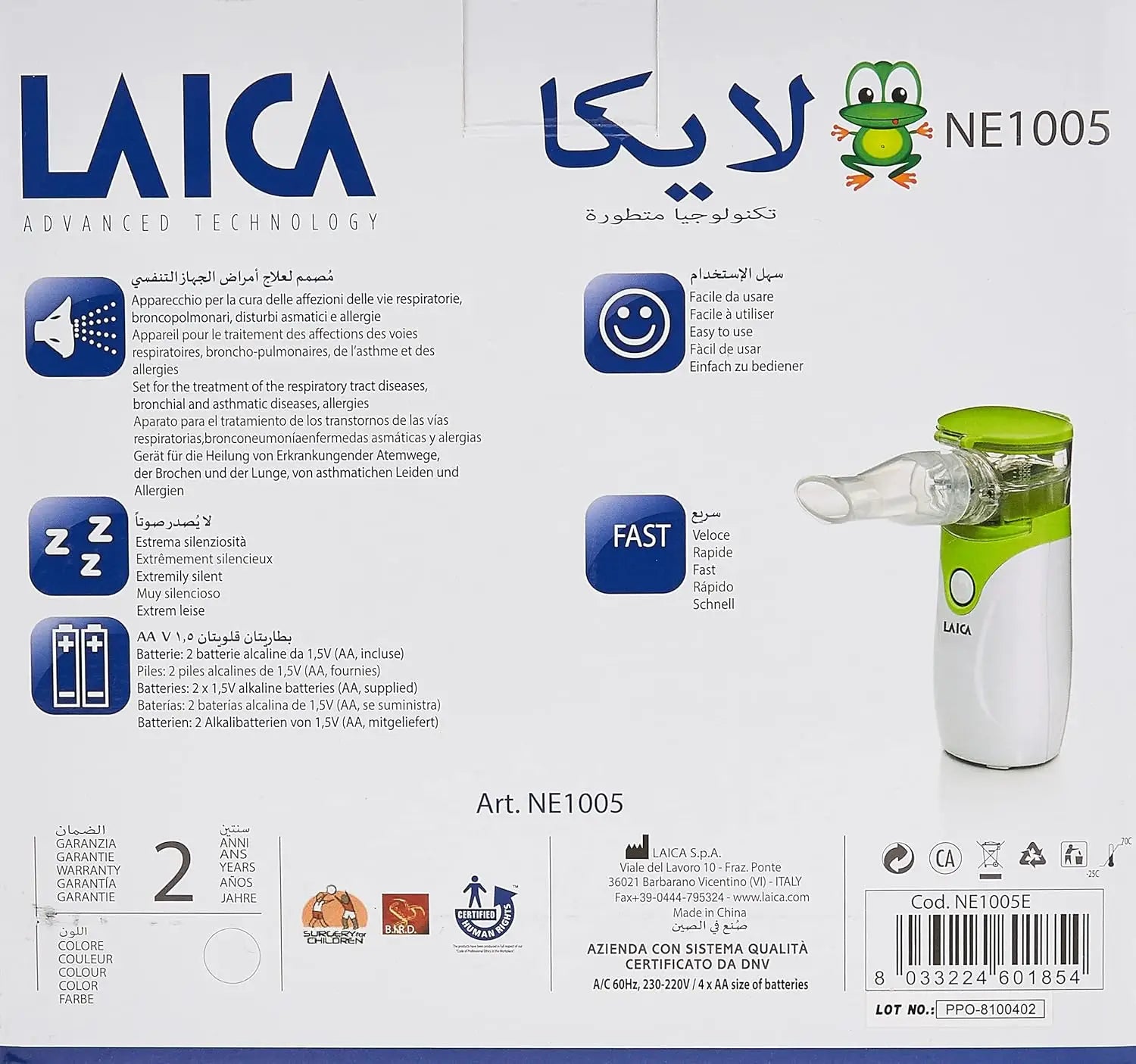 Laica Ultrasonic Portable Nebulizer-NE1005