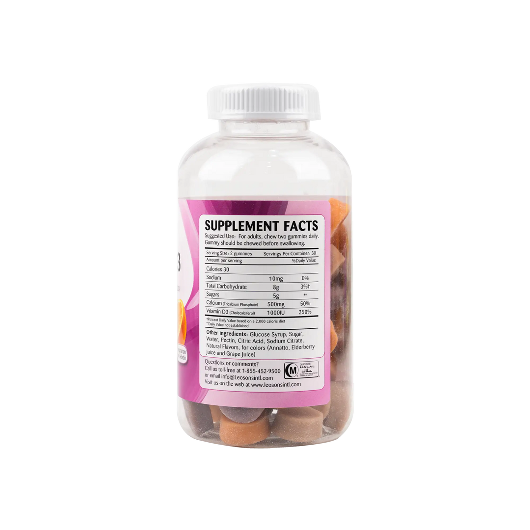 38420-Amerix Gummy Calcium 500Mg +D3 60Pcs +1