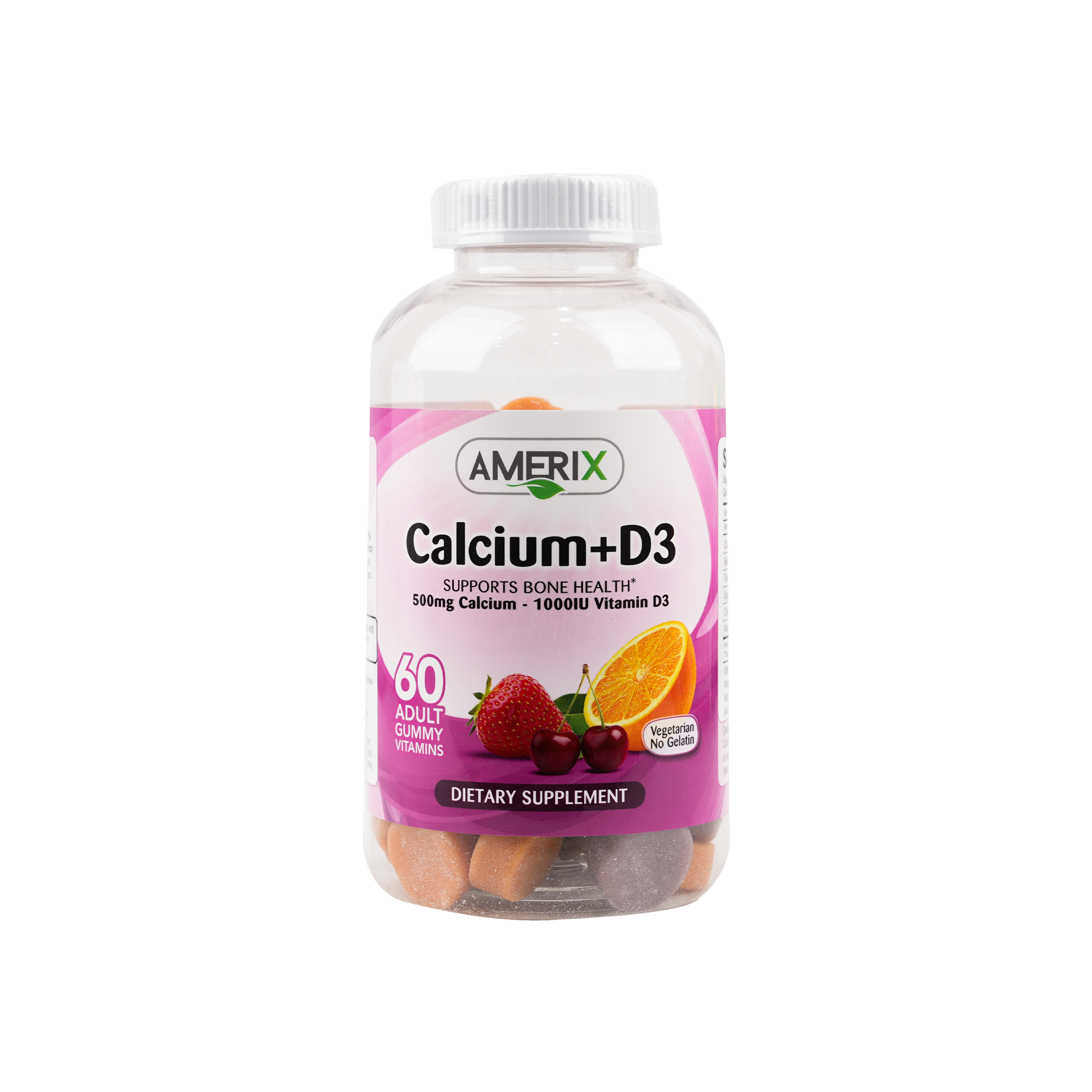 AMERIX GUMMY CALCIUM 500MG +D3 60PCS