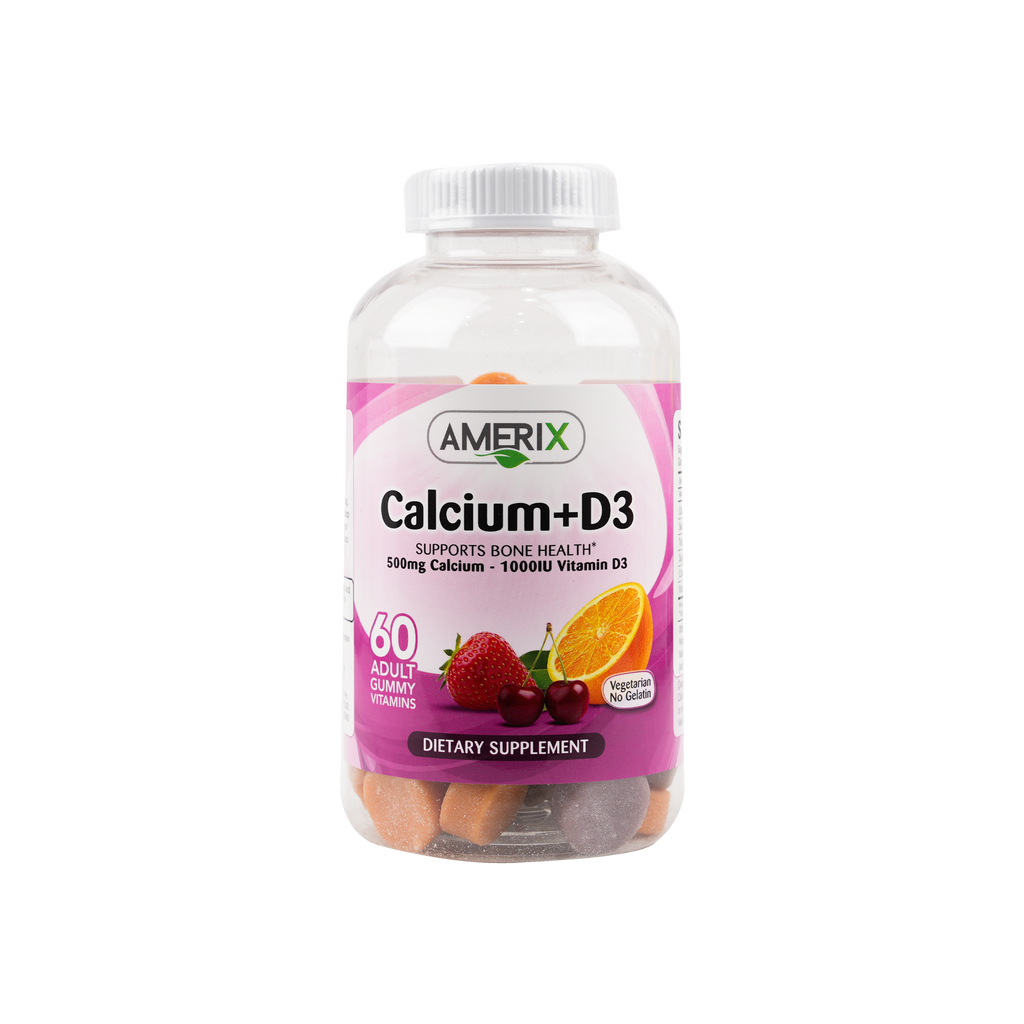 AMERIX GUMMY CALCIUM 500MG +D3 60PCS